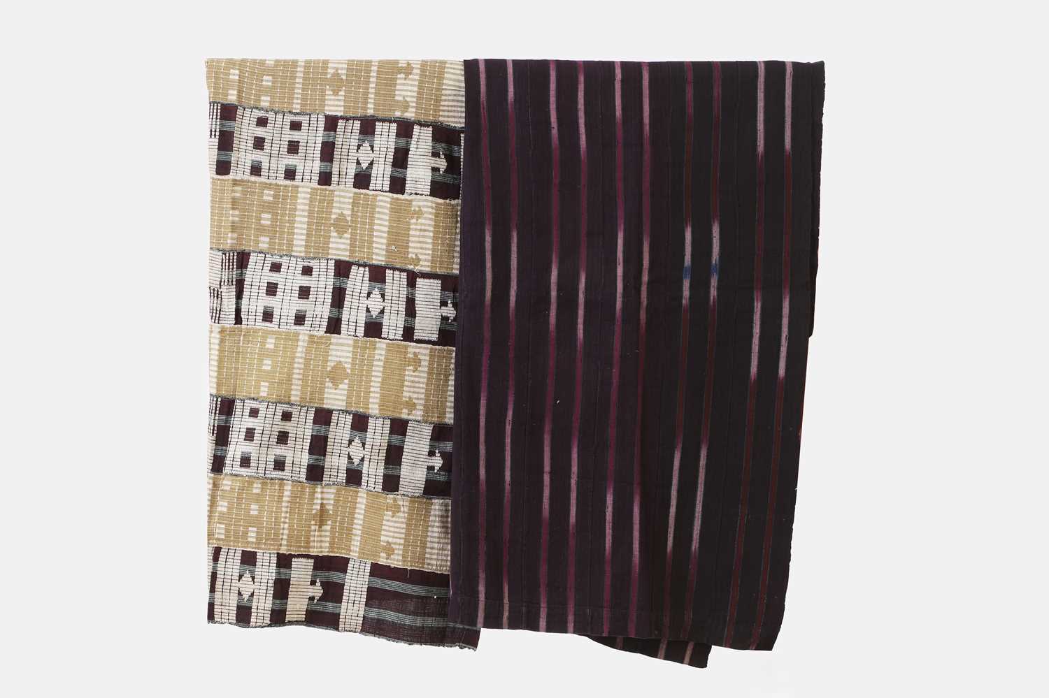 Lot 305 - Two stripweave cloths