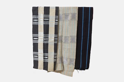 Lot 304 - Three Yoruba stripweave cloths