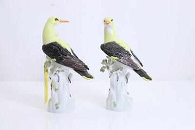 Lot 105 - A pair of Meissen birds