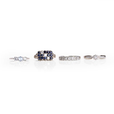 Lot 288 - A group of four 9ct gold rings