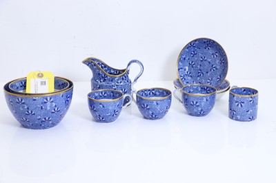 Lot 112 - An English blue and white printed tea set