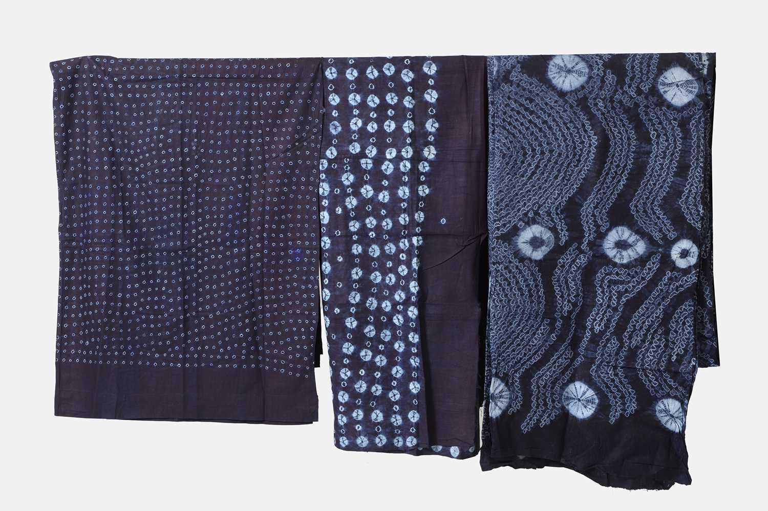 Lot 295 - Three Yoruba adire eleso cloths