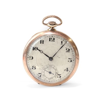 Lot 399 - A 9ct gold top wind open faced pocket watch