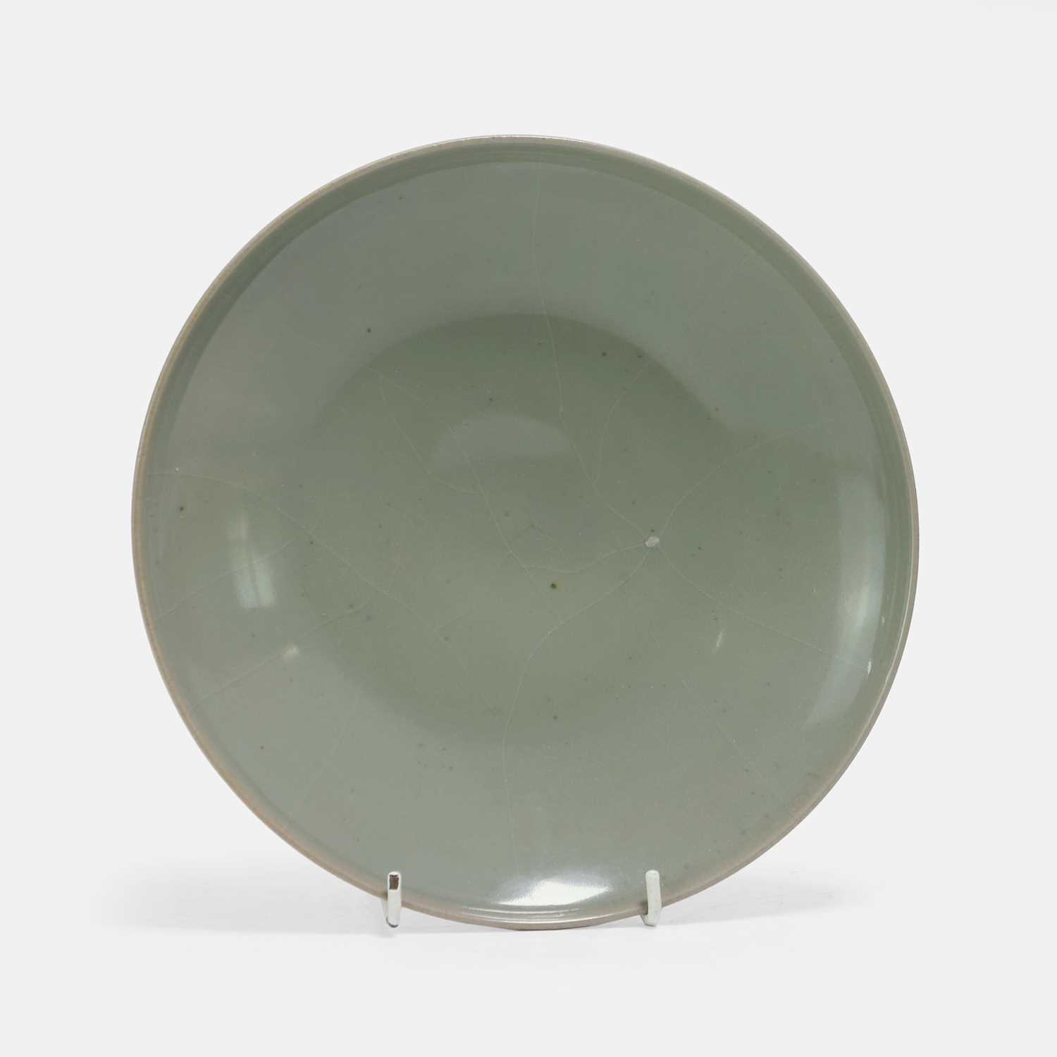 Lot 11 - A Chinese celadon-glazed dish