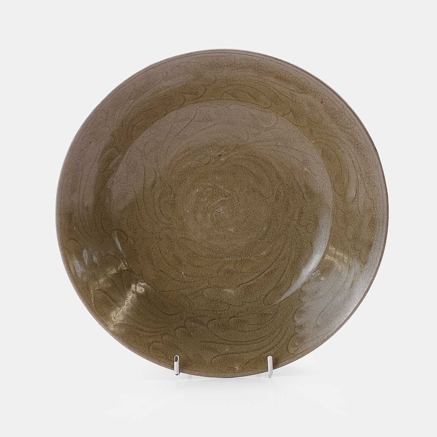 Lot 10 - A large Chinese celadon bowl