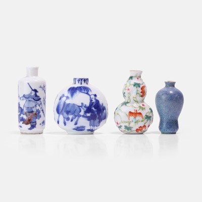 Lot 178 - Four Chinese porcelain snuff bottles