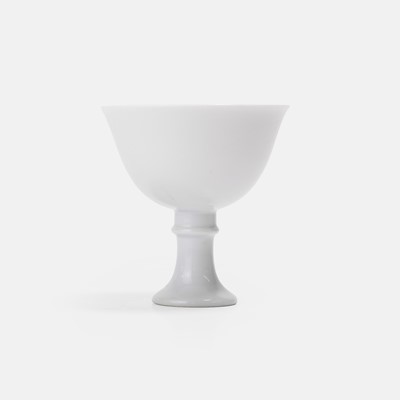 Lot 97 - A Chinese white-glazed stem cup