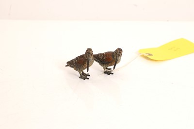Lot 325 - Two cold painted woodcock