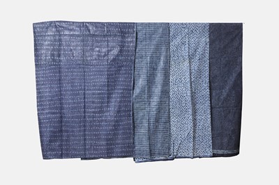 Lot 296 - Four Yoruba adire eleko indigo cloths
