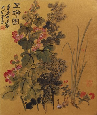 Lot 222 - A Chinese gouache painting
