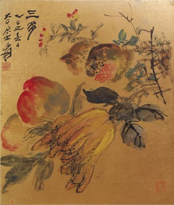 Lot 90 - A Chinese gouache painting