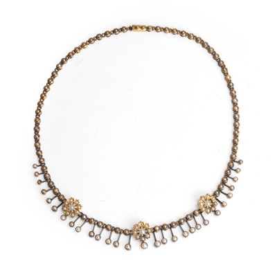 Lot 13 - A late Victorian seed pearl fringe necklace