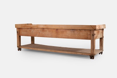 Lot 143 - A large sycamore baker's table