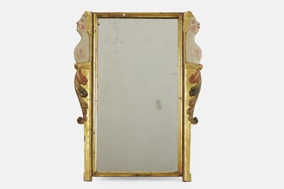 Lot 394 - A giltwood wall mirror