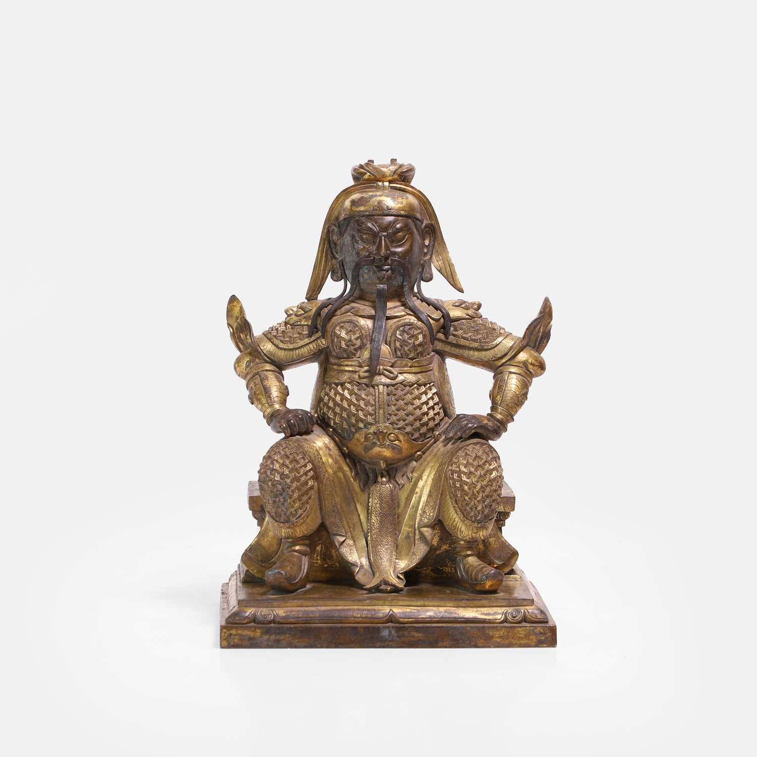 Lot 151 - A Chinese gilt-bronze figure