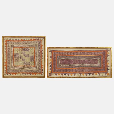 Lot 81 - Two Indian 'chakla' cotton wall hangings