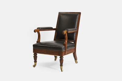 Lot 464 - A Regency rosewood library armchair in the manner of Gillows