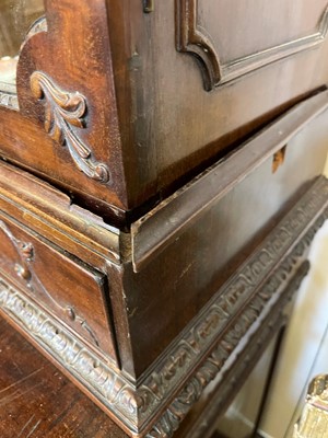 Lot 61 - A George III-style mahogany bookcase