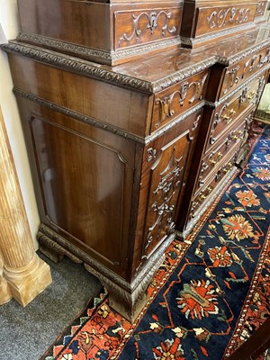 Lot 61 - A George III-style mahogany bookcase