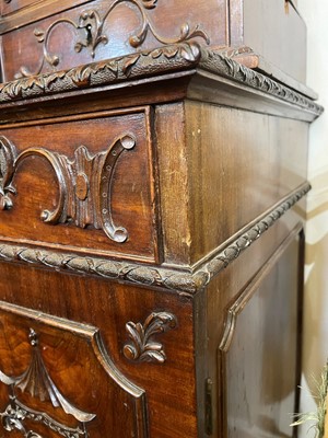 Lot 61 - A George III-style mahogany bookcase