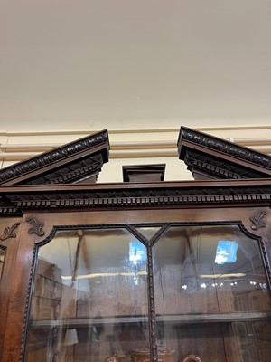 Lot 61 - A George III-style mahogany bookcase