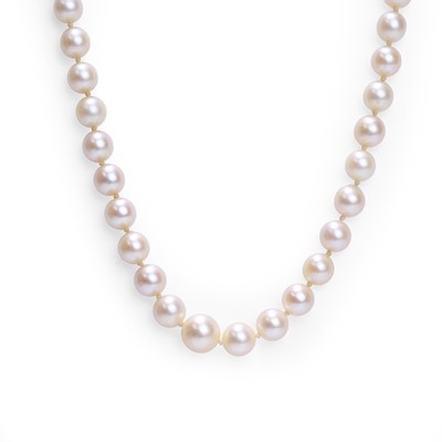 Lot 166 - A graduated single row cultured pearl necklace