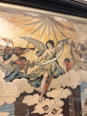 Lot 158 - A biblical silk embroidered picture
