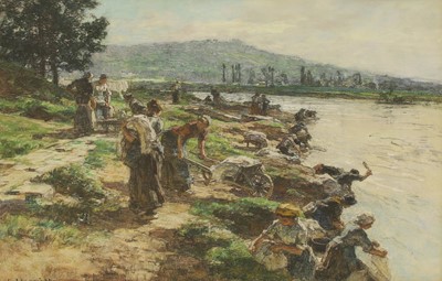 Lot 109 - Léon Augustin Lhermitte (French, 1844-1925)