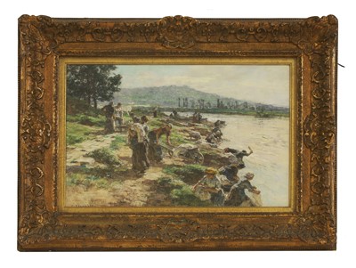 Lot 109 - Léon Augustin Lhermitte (French, 1844-1925)