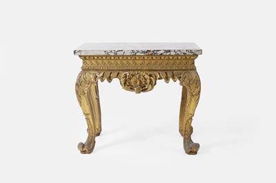 Lot 9 - A George II carved giltwood side table in the manner of William Kent