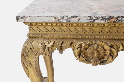 Lot 9 - A George II carved giltwood side table in the manner of William Kent