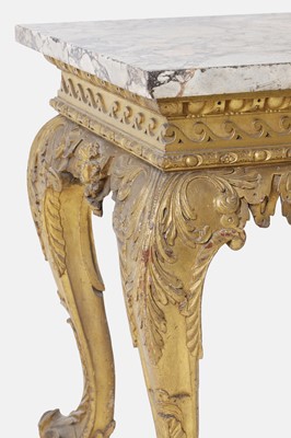 Lot 9 - A George II carved giltwood side table in the manner of William Kent