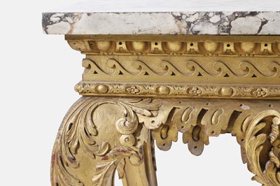 Lot 9 - A George II carved giltwood side table in the manner of William Kent