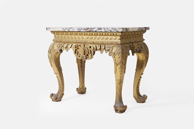 Lot 9 - A George II carved giltwood side table in the manner of William Kent