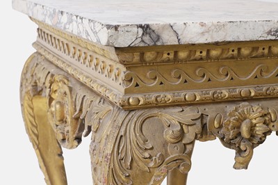 Lot 9 - A George II carved giltwood side table in the manner of William Kent