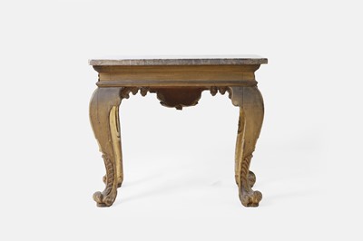 Lot 9 - A George II carved giltwood side table in the manner of William Kent