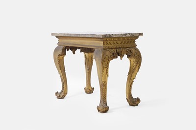 Lot 9 - A George II carved giltwood side table in the manner of William Kent