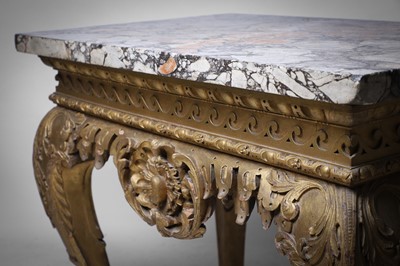 Lot 9 - A George II carved giltwood side table in the manner of William Kent