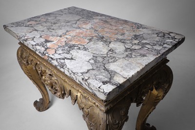 Lot 9 - A George II carved giltwood side table in the manner of William Kent