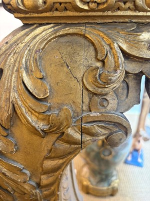 Lot 9 - A George II carved giltwood side table in the manner of William Kent