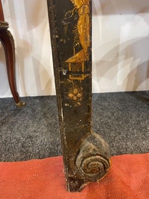 Lot 1 - A Queen Anne black-and-gilt japanned cabinet-on-stand