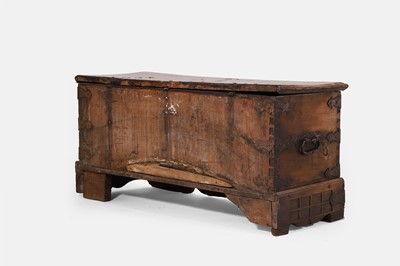 Lot 22 - A large Gothic walnut chest