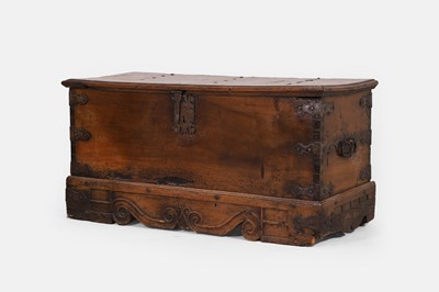Lot 22 - A large Gothic walnut chest