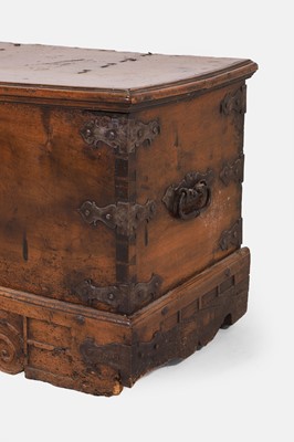 Lot 22 - A large Gothic walnut chest