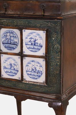 Lot 18 - A Queen Anne-style walnut cabinet
