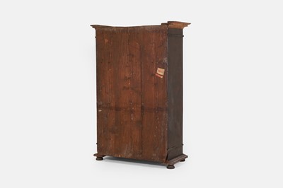 Lot 21 - A painted pine marriage cupboard