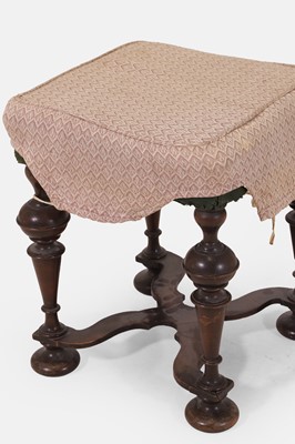 Lot 8 - A William and Mary-style mahogany stool