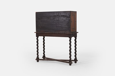 Lot 20 - A baroque ebonised fruitwood, rosewood, ivory and bone cabinet