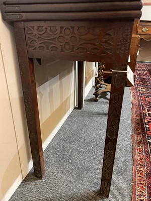 Lot 13 - A George III mahogany card table