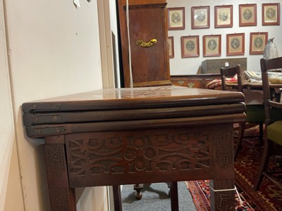 Lot 13 - A George III mahogany card table
